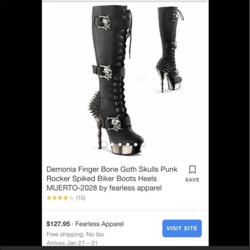 Demo finger one Goth skulls punk rock